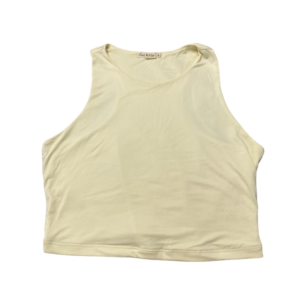 Light yellow crop top size L.